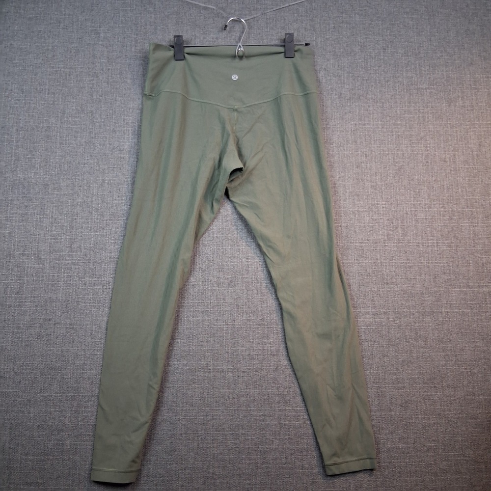 Lululemon Align Ribbed High Rise Leggings Sage Green Full Length Size 8‎
